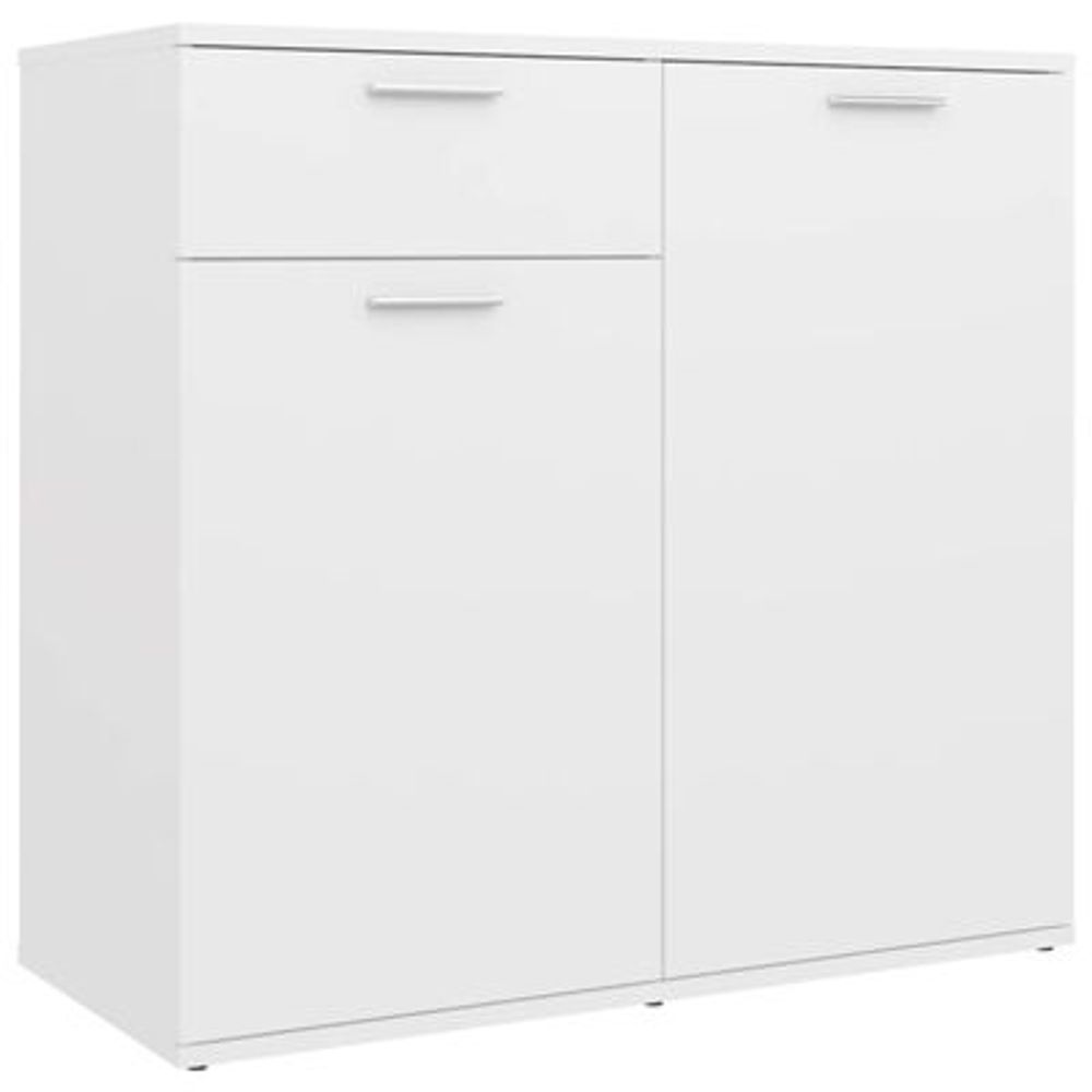 Skjenk hvit 80x36x75 cm sponplate