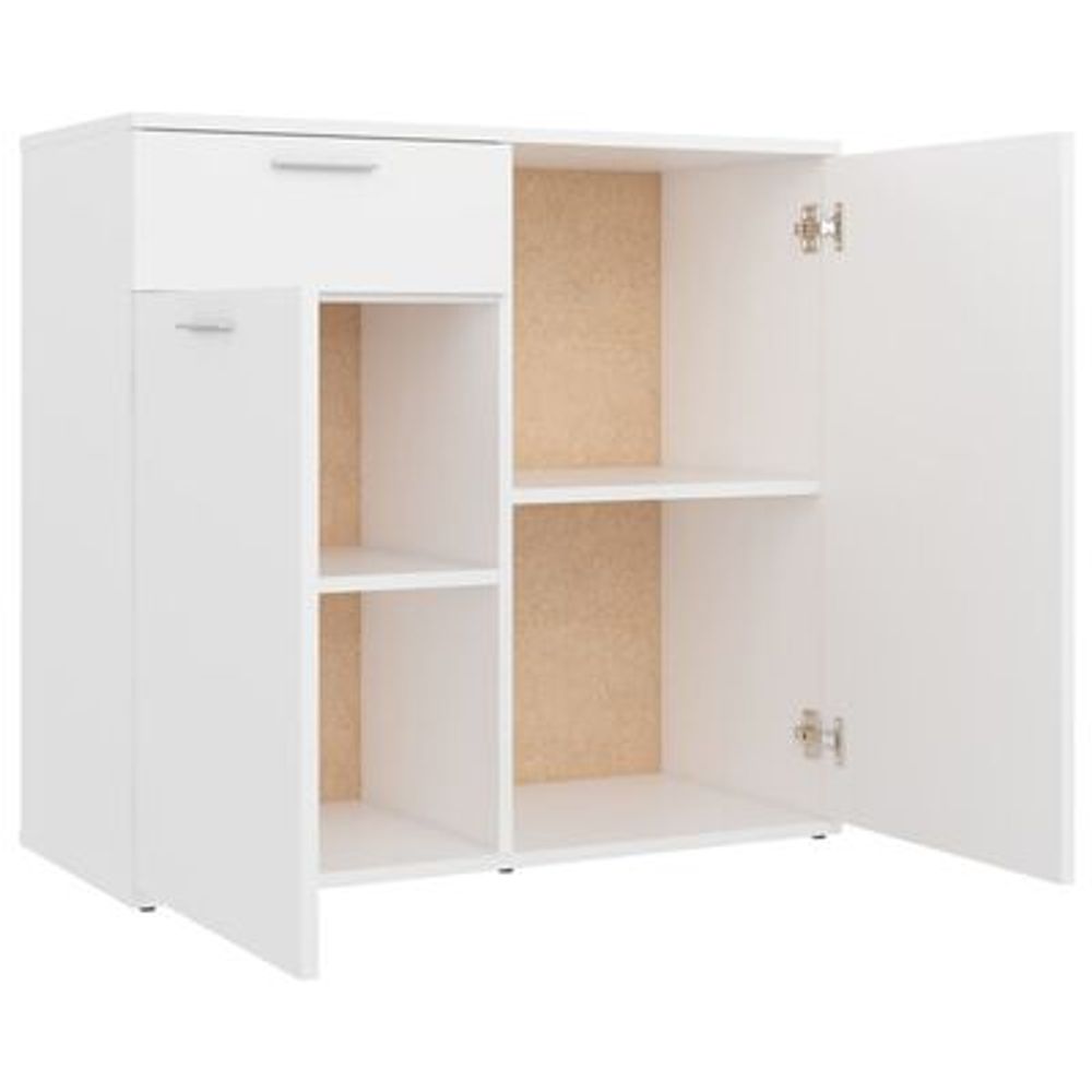 Skjenk hvit 80x36x75 cm sponplate
