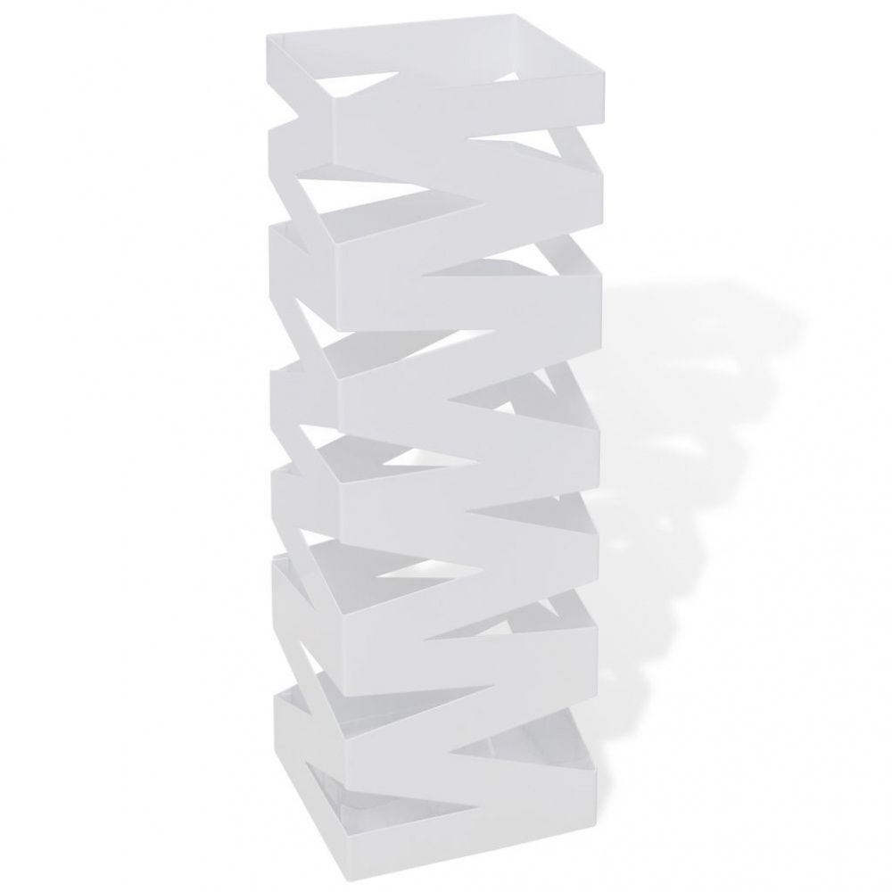 Paraplyholder i stål 48,5 cm - hvit