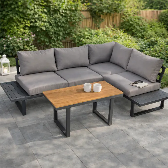 Hovedbilde Aluminiums hagemøbelsett BOGOTA – hjørnesofa med ...
