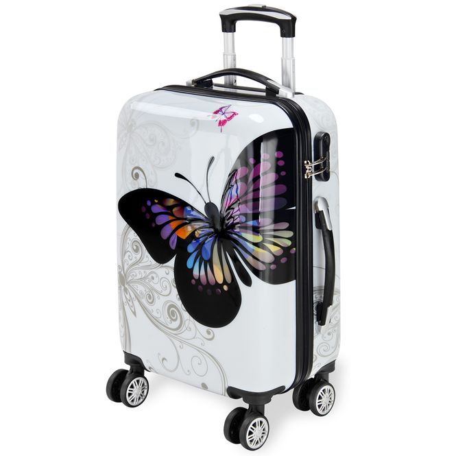 Hovedbilde Koffert i hard plast 56x37x23cm butterfly