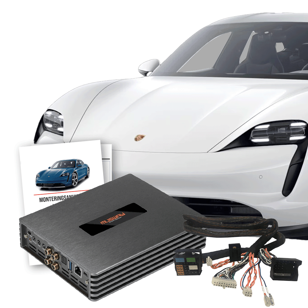Lydpakke til Porsche Taycan med standard lyd – Oppgradert 