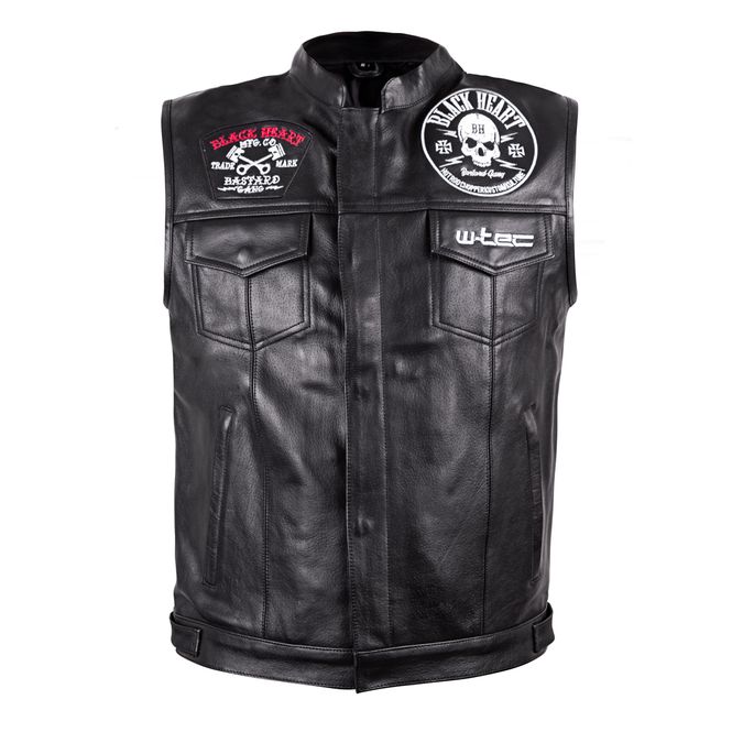 Hovedbilde W-TEC Rumbler MC-vest i skinn - herre