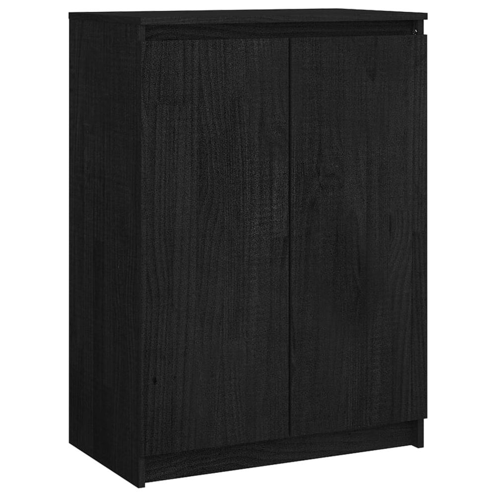 Skap 60x36x84 cm heltre furu - sort
