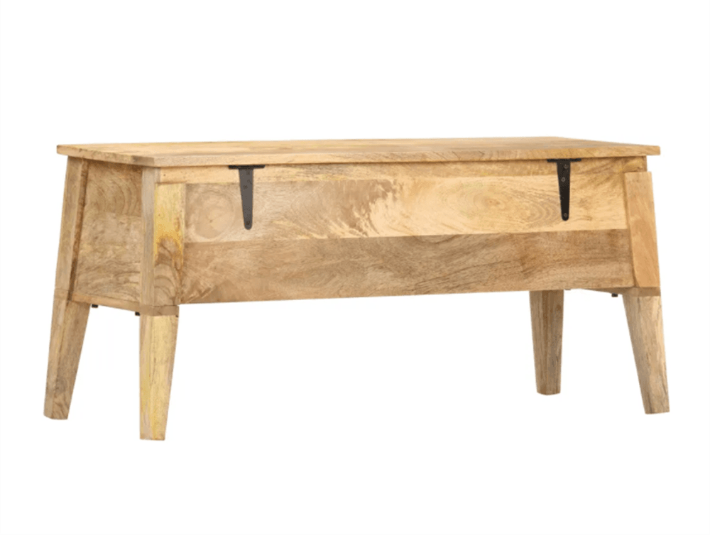 Benk med oppbevaring heltre mango - 99x35x48 cm