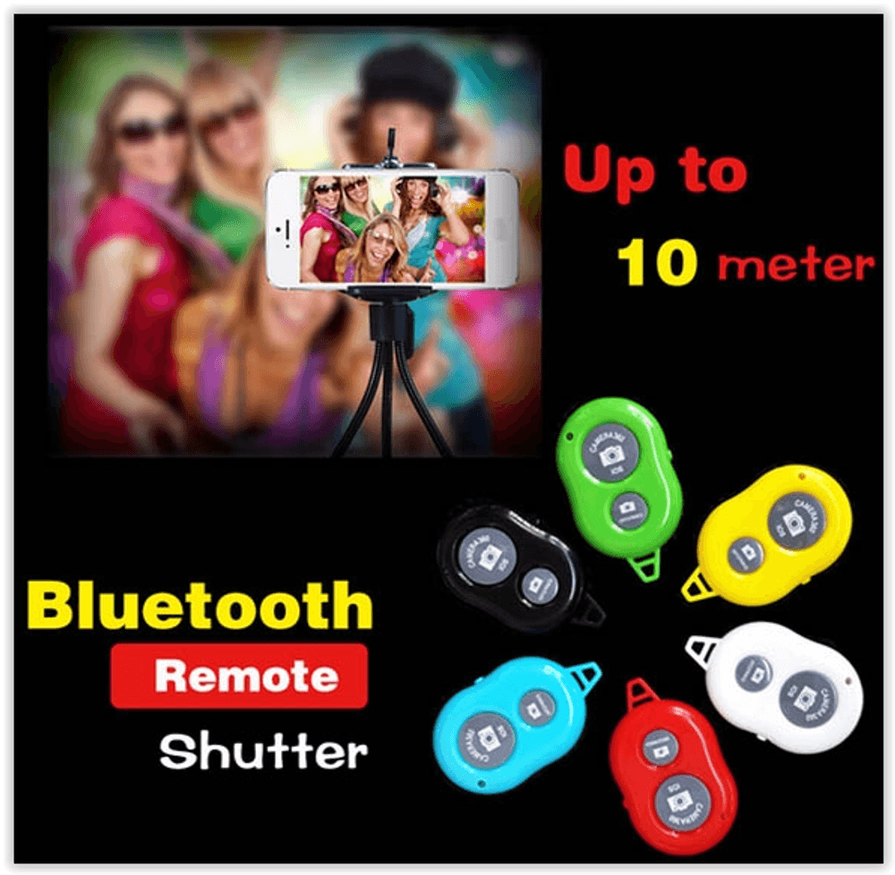 Bluetooth bildefjernkontroll til  iPhone, Android og Selfie stat