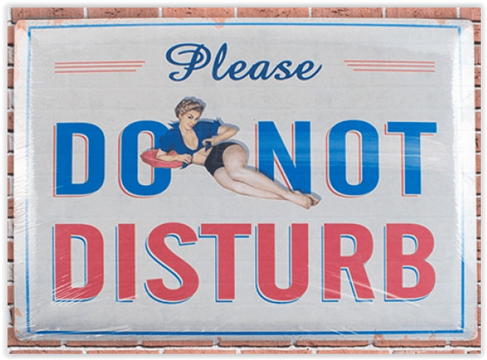 Do not disturb vintage metall skilt 30x40cm 