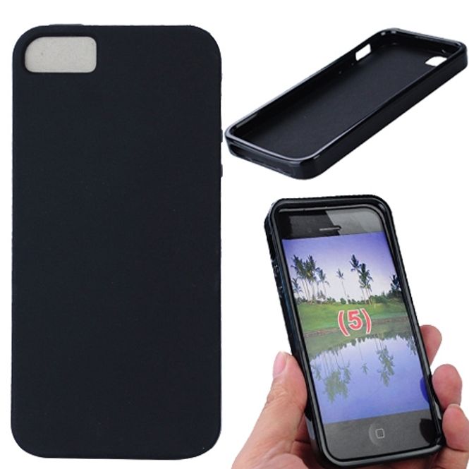 Hovedbilde iPhone 5 TPU back case cover - sort