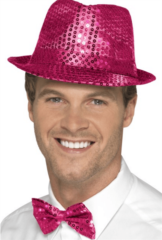 Glitter hatt - rosa