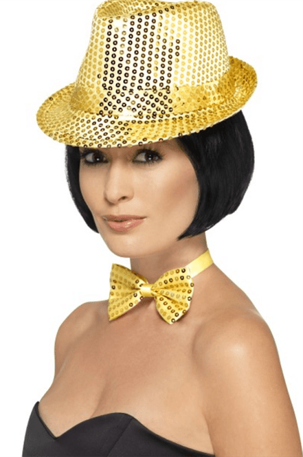 Hovedbilde Glitter hatt - gullfarget