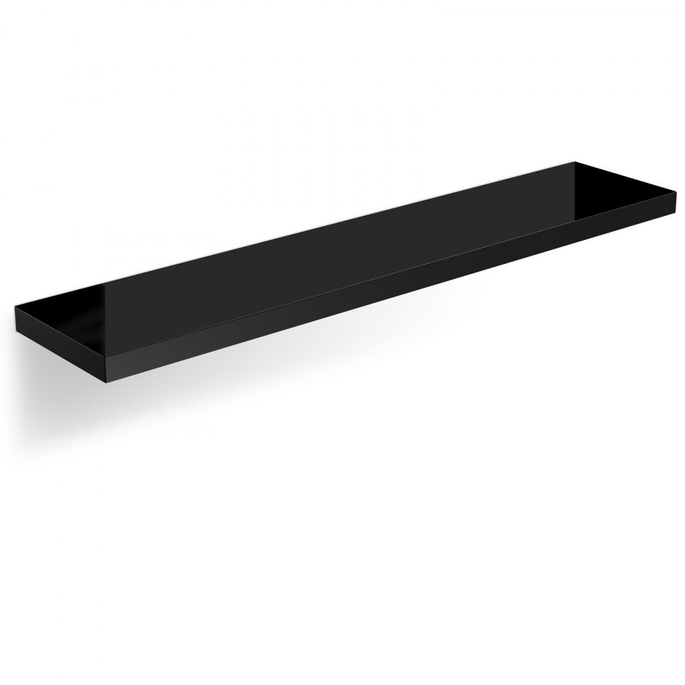 Vegghylle 70 cm - høyglans sort