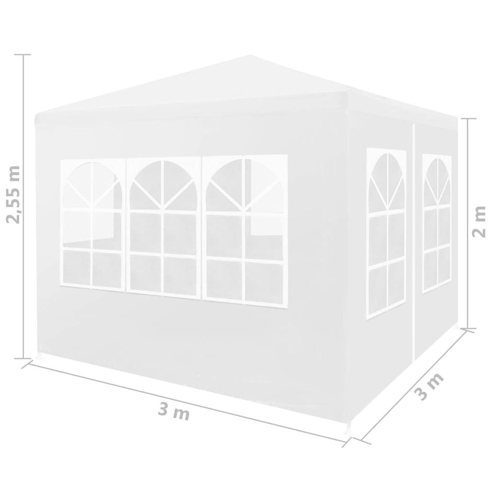 Festtelt 3x3 m hvit