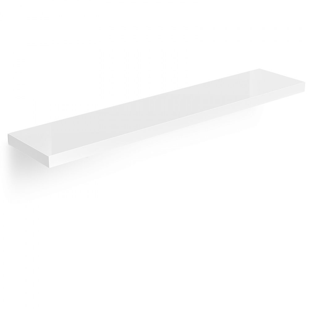 Vegghylle 70 cm - høyglans hvit