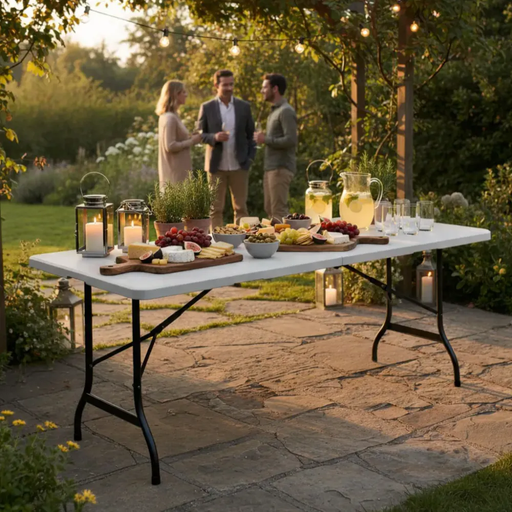Sammenleggbart campingbord 180 x 74 cm