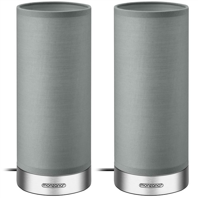 Hovedbilde Bordlampe Dimbar  2-stk Grå - monzana