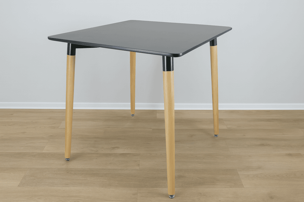 Kvadratisk spisebord 80x80x74 cm - svart