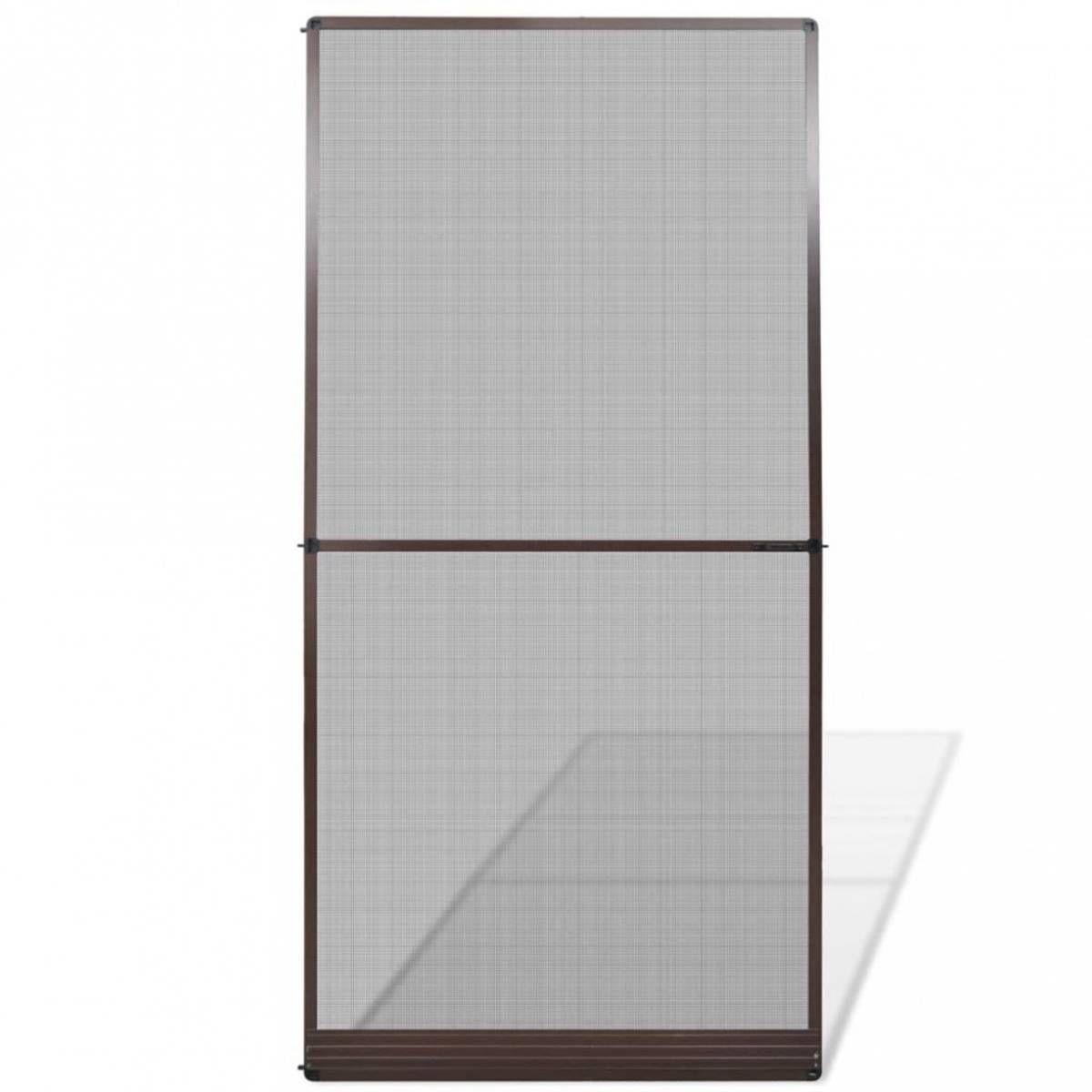 Insektnetting med hengsel for dører 120 x 240 cm brun