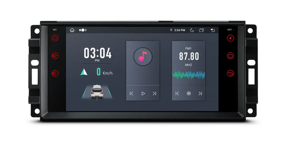 Android Octa Core bilstereo 7 tommer til Jeep Dodge Chrysler
