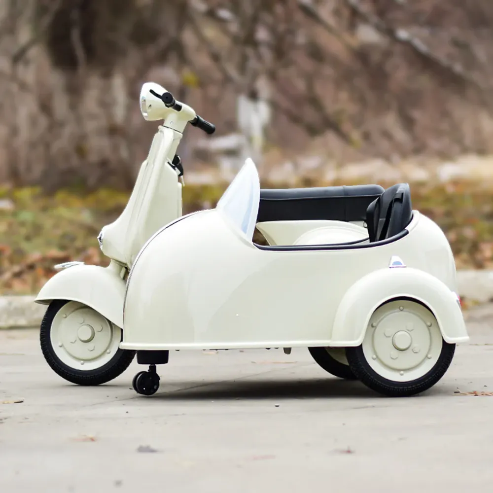 Vespa scooter for to barn 3-9 år - med revers