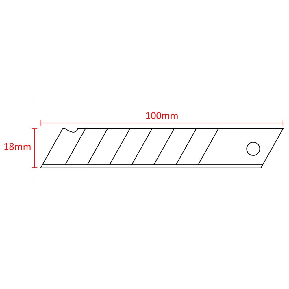 100 erstatningsblader for tapetkniv 18mm