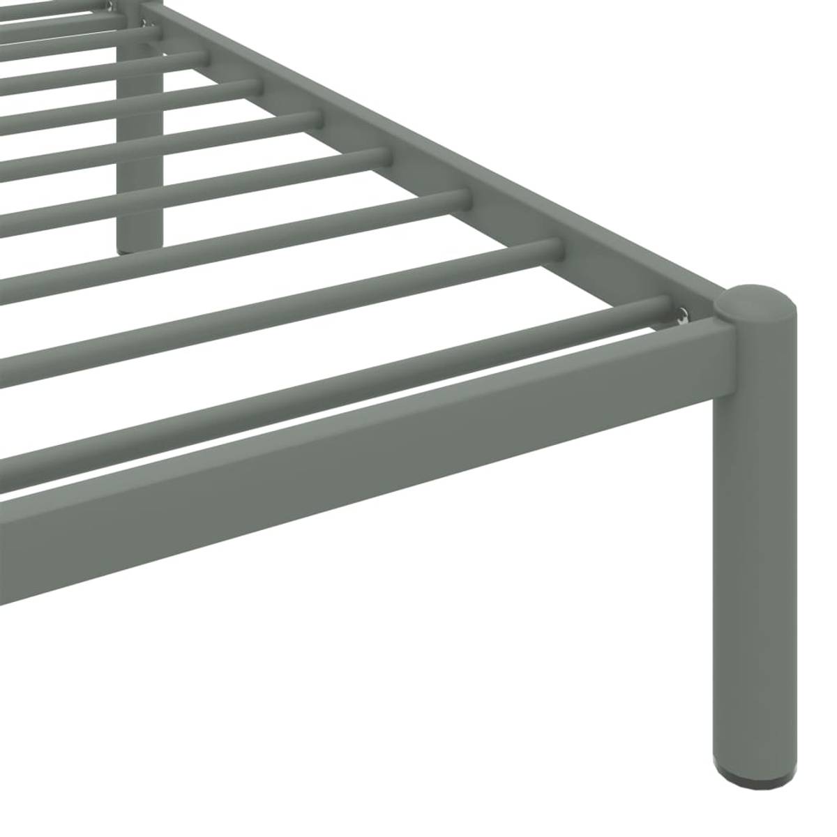 Sengeramme grå metall 90x200 cm
