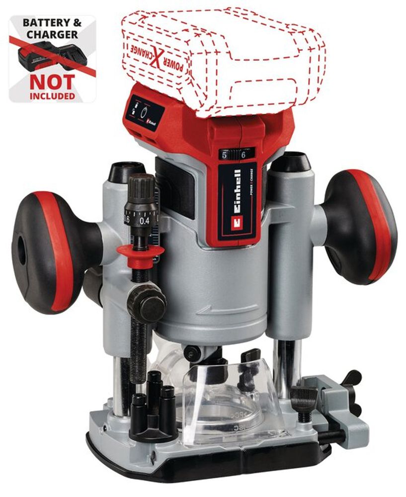 Batteridrevet overfres 18 V – Einhell TP-RO 18 Li BL-Solo