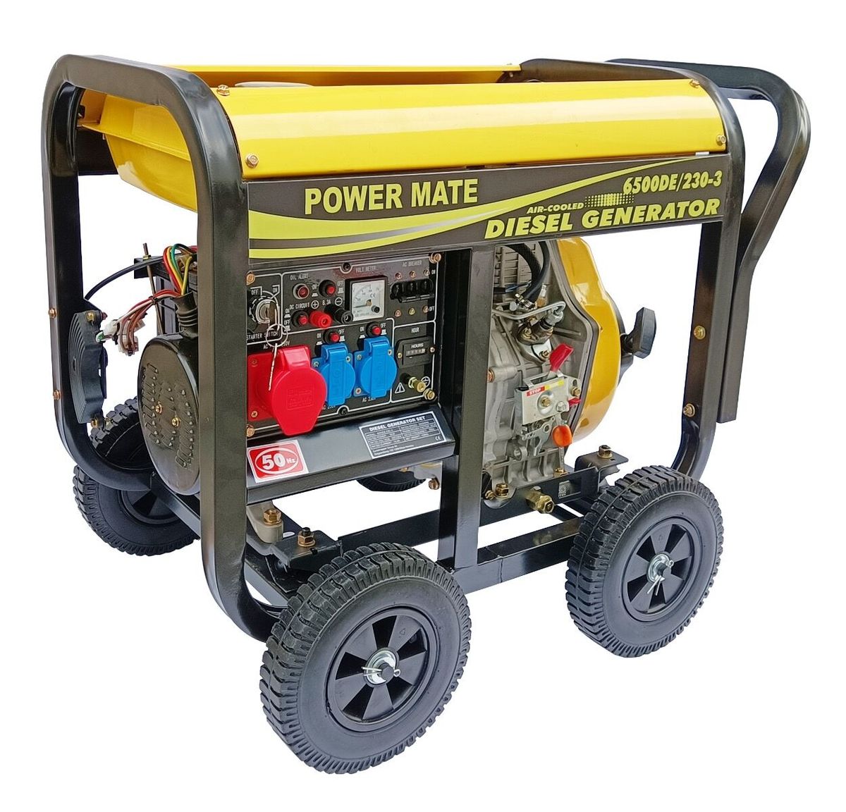 Power Mate 6500 SMT 4- takts dieselaggregat - 1 fas & 3 fas 230V