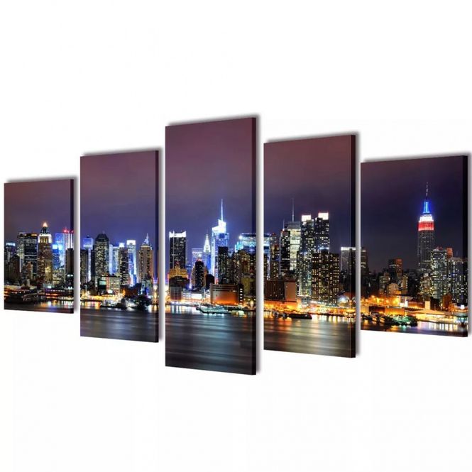 Hovedbilde Flerdelt Veggbilde 200 x 100 cm- New York Horisont