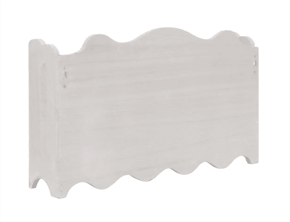 Entrehylle med knagger 50x10x30 cm i tre - hvit