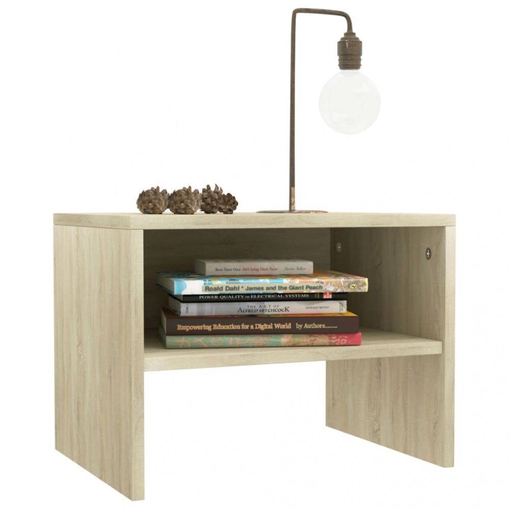 Nattbord 40x30x30 cm sponplate 2 stk - Sonoma eik