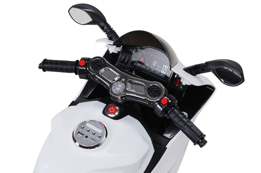 Barnemotorsykkel 1299SS, el-motorsykkel - hvit/rød