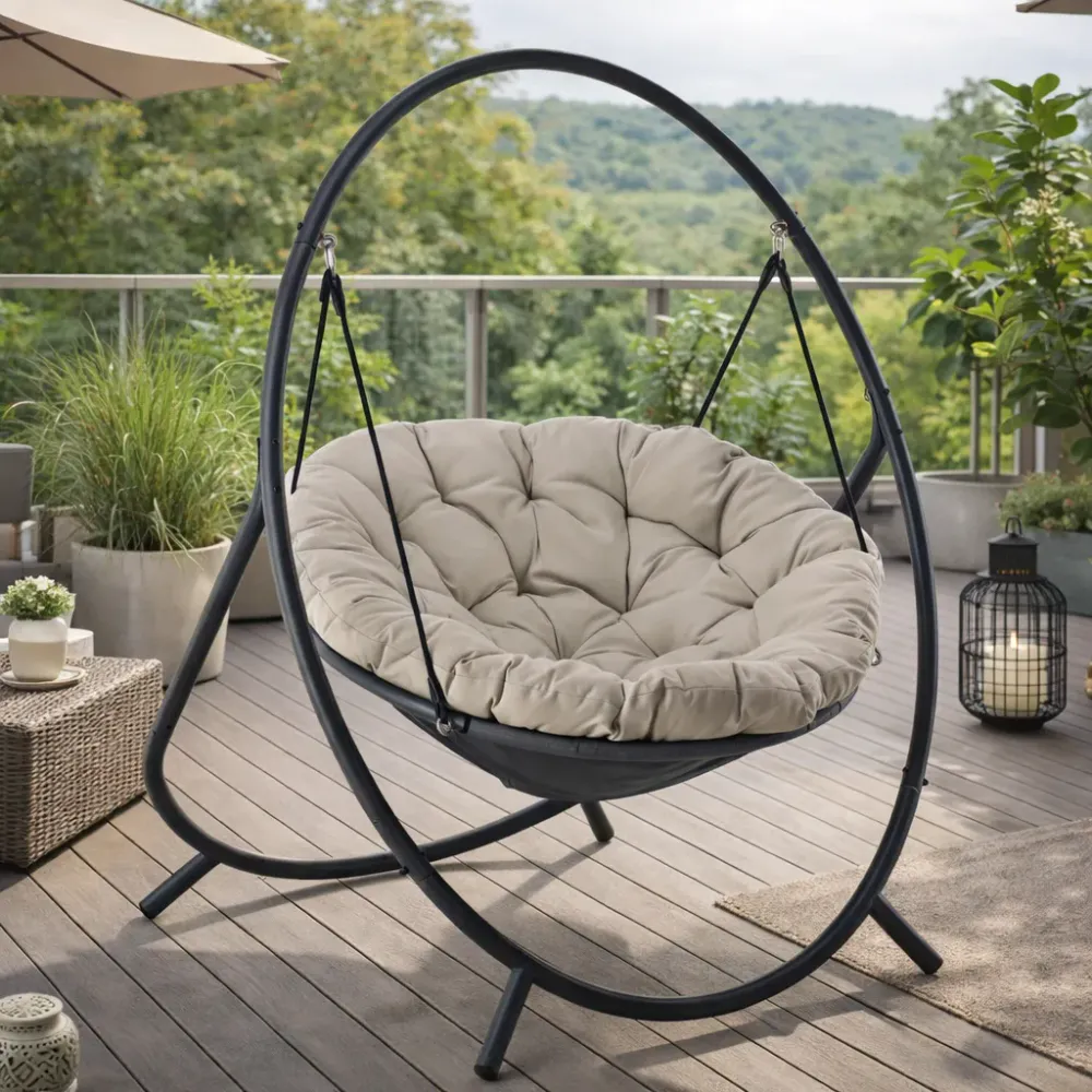 Hengestol Patio - lys beige/grå