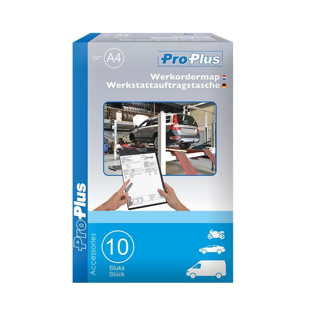 Ordremappe for verksteder A4 10 stk sort