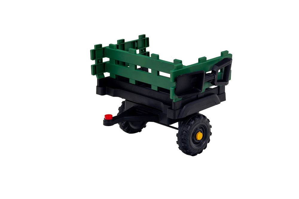 Elektrisk traktor til barn med tilhenger - Grønn