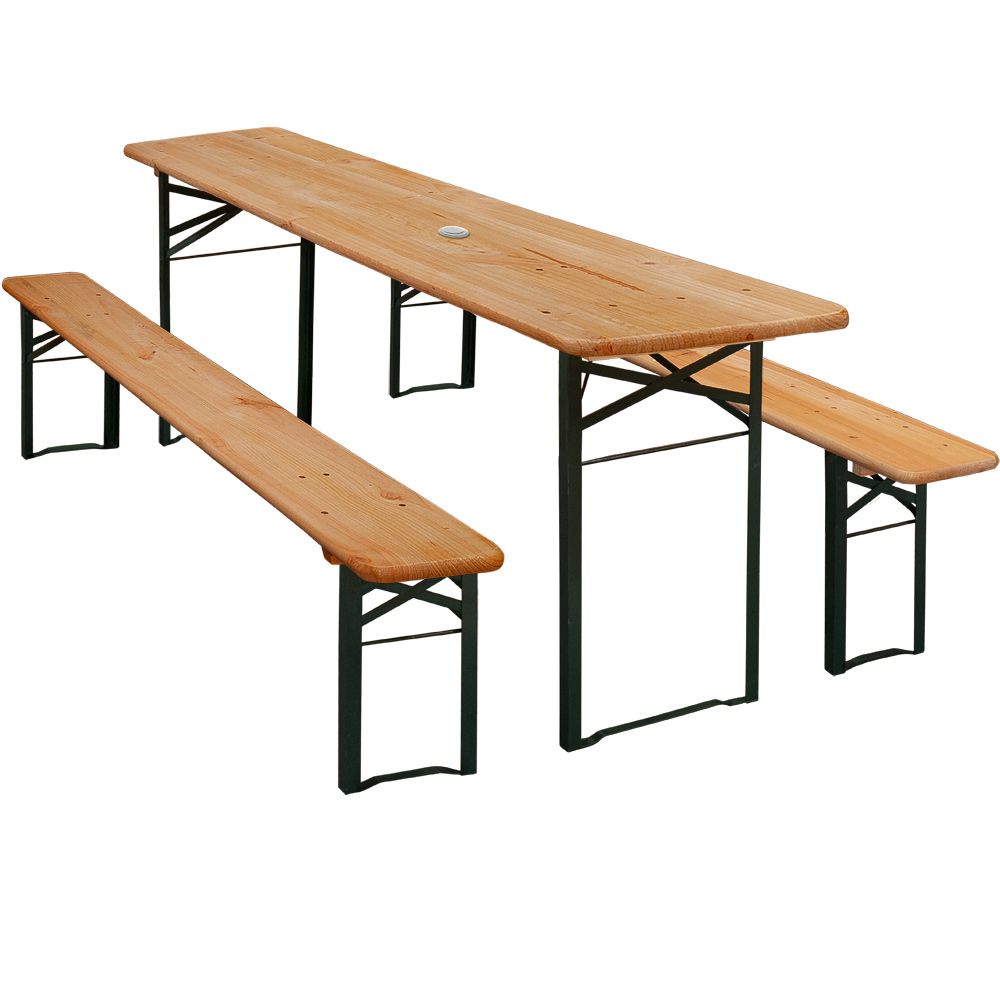Hagebenksett 170cm - sammenleggbart