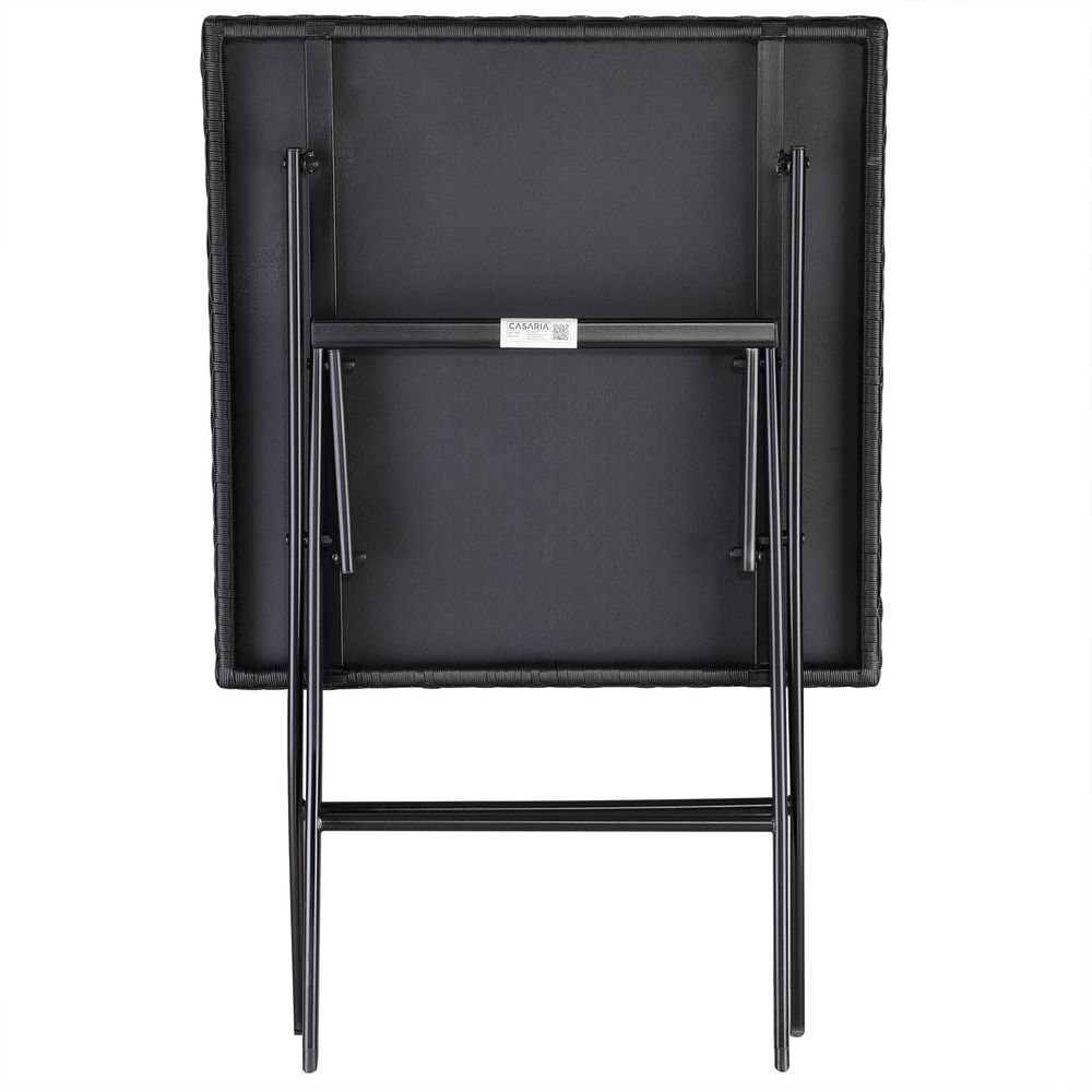 Sammenleggbart bord Roma sort - 73x63x63cm