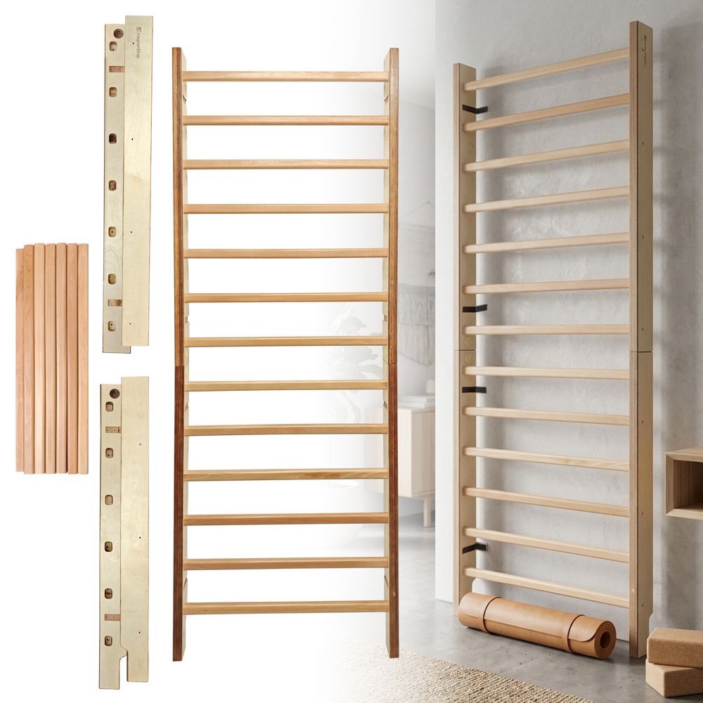Ribbevegg i bøketre 250 × 90 cm - inSPORTline Dualmar