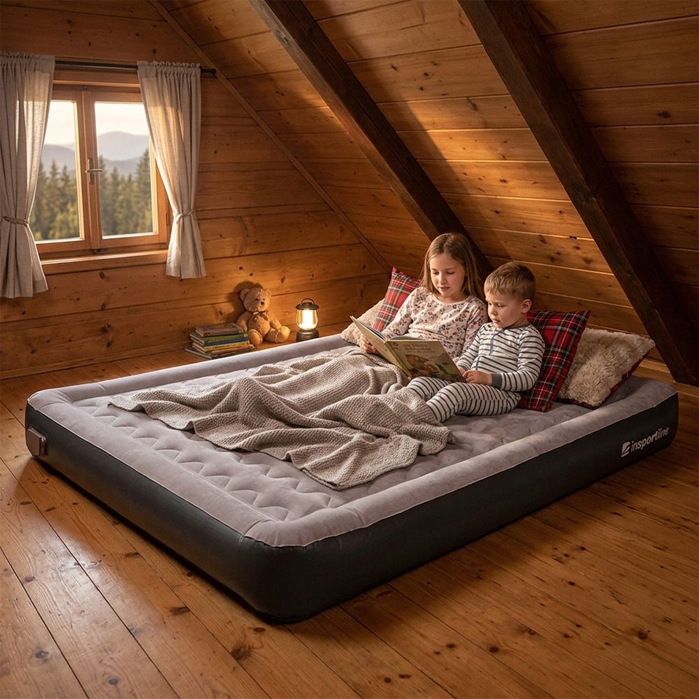 Dobbel Luftmadrass Duo 192 × 151 cm - Elektrisk Pumpe