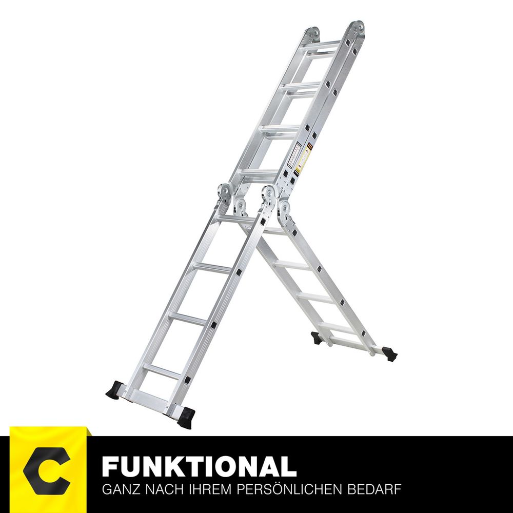 Multifunksjonsstige 6 i 1 3,5 m aluminium