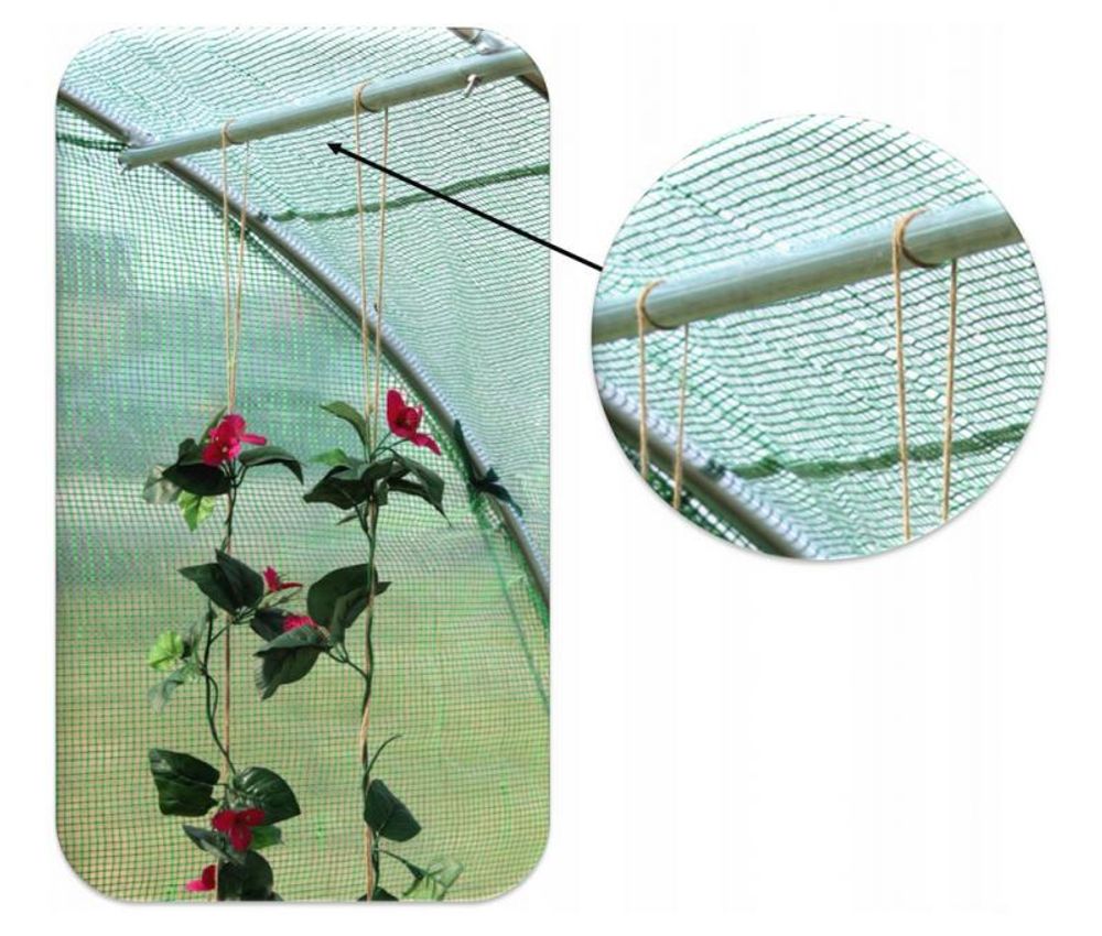 Hagetunnel drivhus 8 x 3 x 2 m 5-seksjons UV4