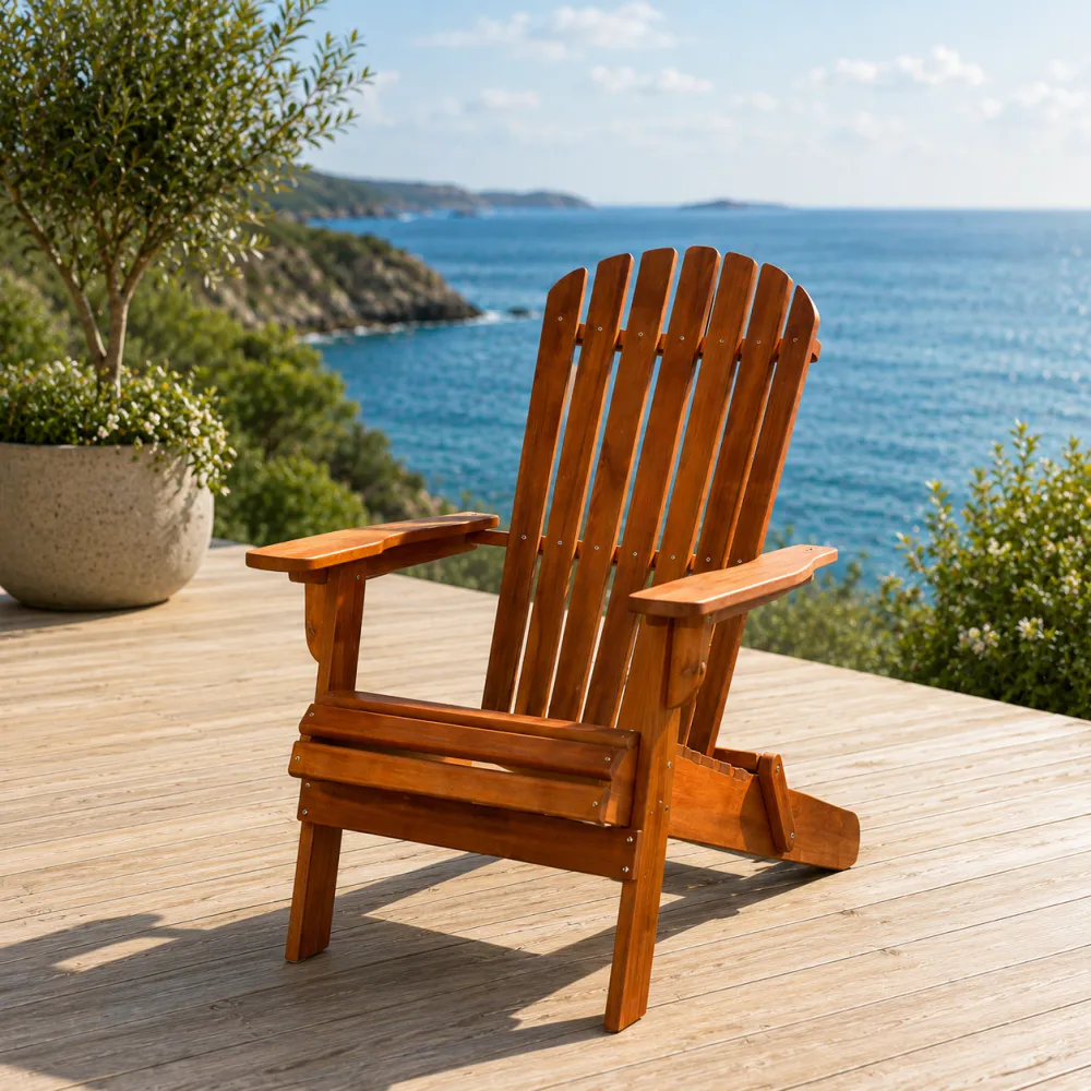 Dekkstol Adirondack akasietre sammenleggbar