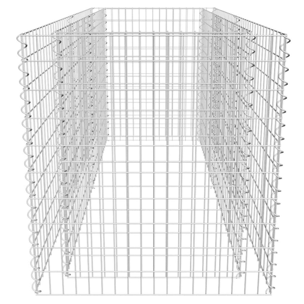 Gabion stålpotte 180x90x100 cm sølv