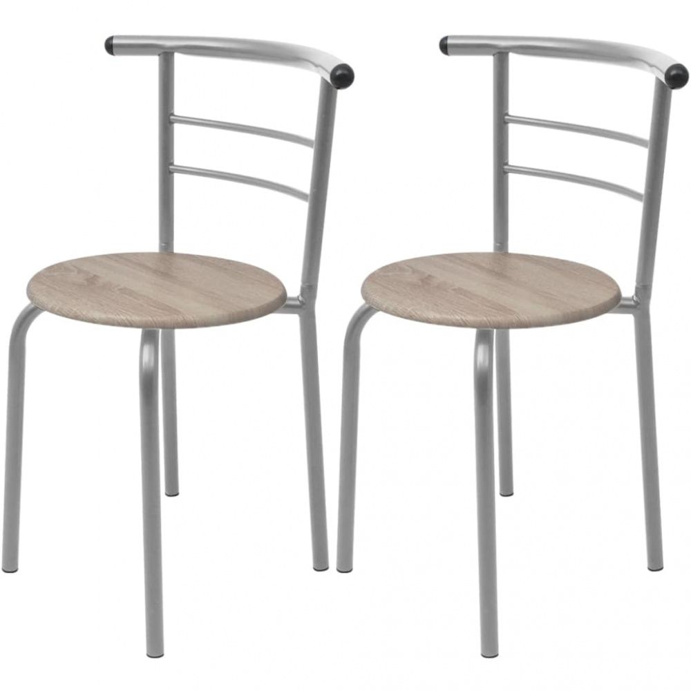 Frokostbar med stoler MDF sølv