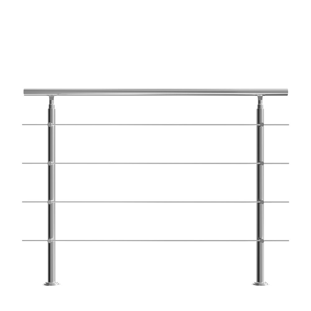 Trapperekkverk i edelstål 150cm 4 stag