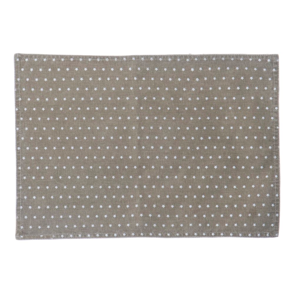 Spisebrikke Ohio beige m stjerner - 33x48 cm
