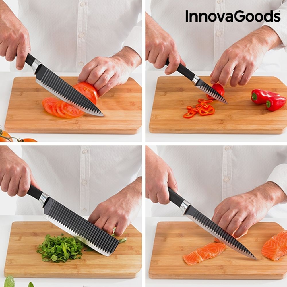Innovagoods Swiss  Q namiutsu black shark knivsett