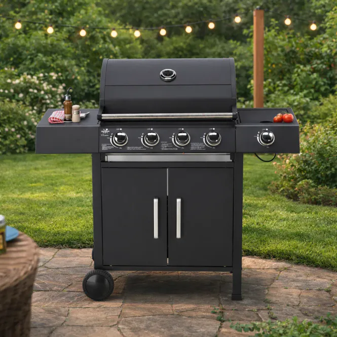 Hovedbilde 4-brenners gassgrill med sidebrenner