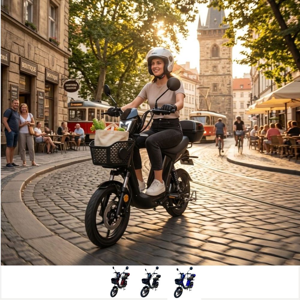 W-TEC E-Greta II elektrisk scooter/sykkel - fargevalg