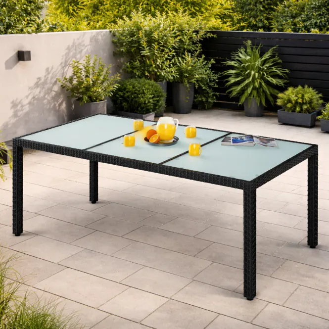 Hovedbilde Hagebord Palermo rotting 190 cm – Svart