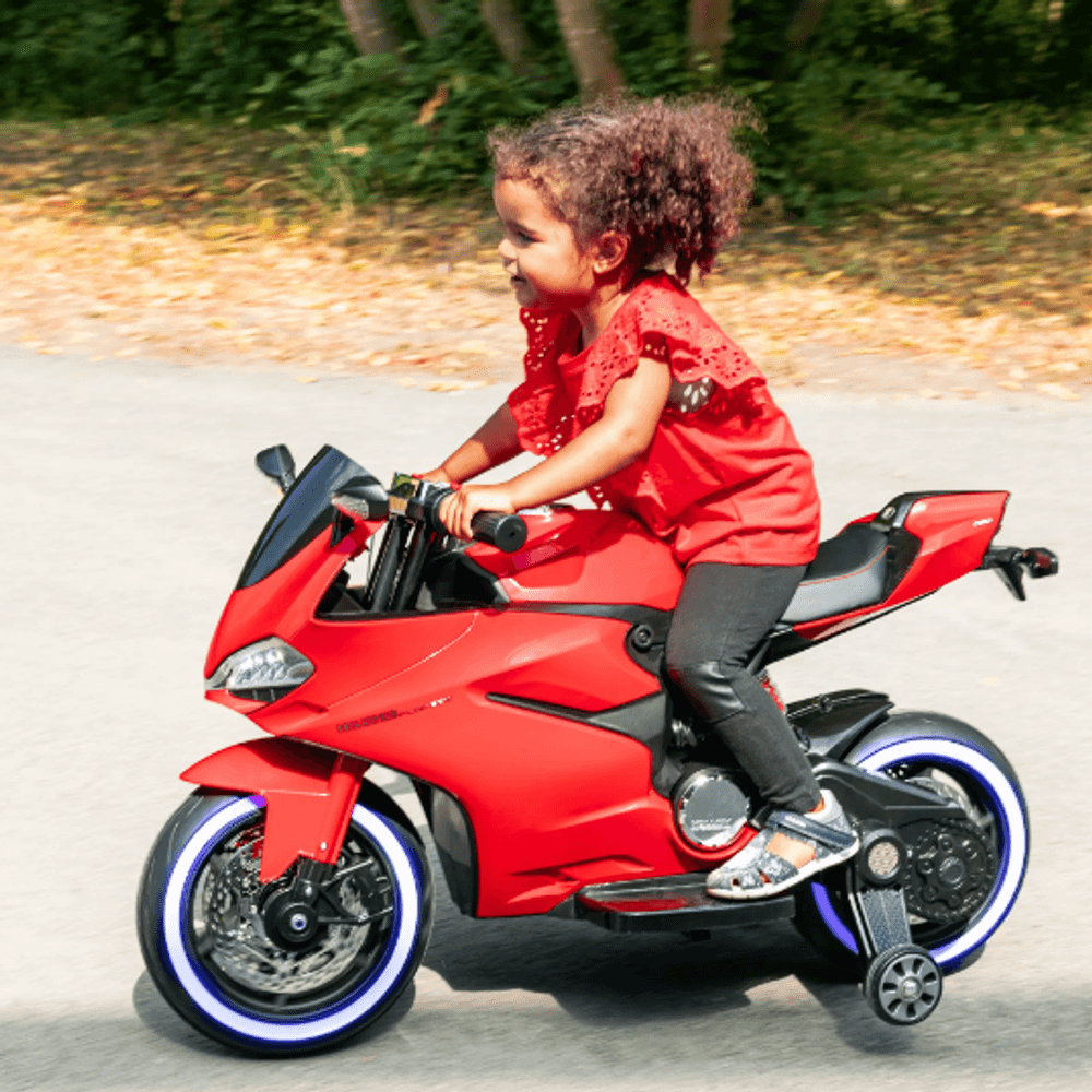 Barnemotorsykkel 1299SS, el-motorsykkel - hvit/rød